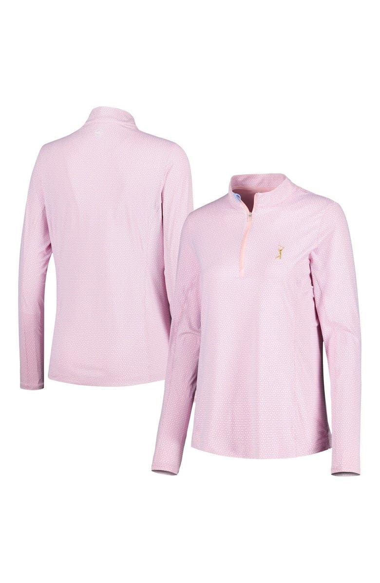 Peter Millar Women's Peter Millar Pink THE PLAYERS Lightweight Half-Zip Sun Shirt, Alternate, color, Pink