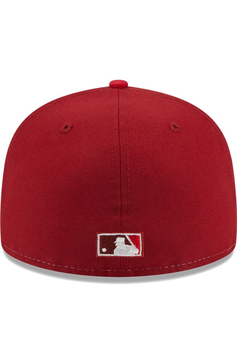 New Era Men's New Era Cream/Red New York Mets  Chrome Anniversary 59FIFTY Fitted Hat, Alternate, color, 