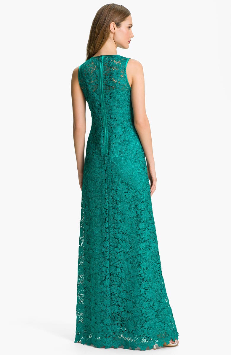 Teri Jon Sleeveless Lace Gown, Main, color, 
