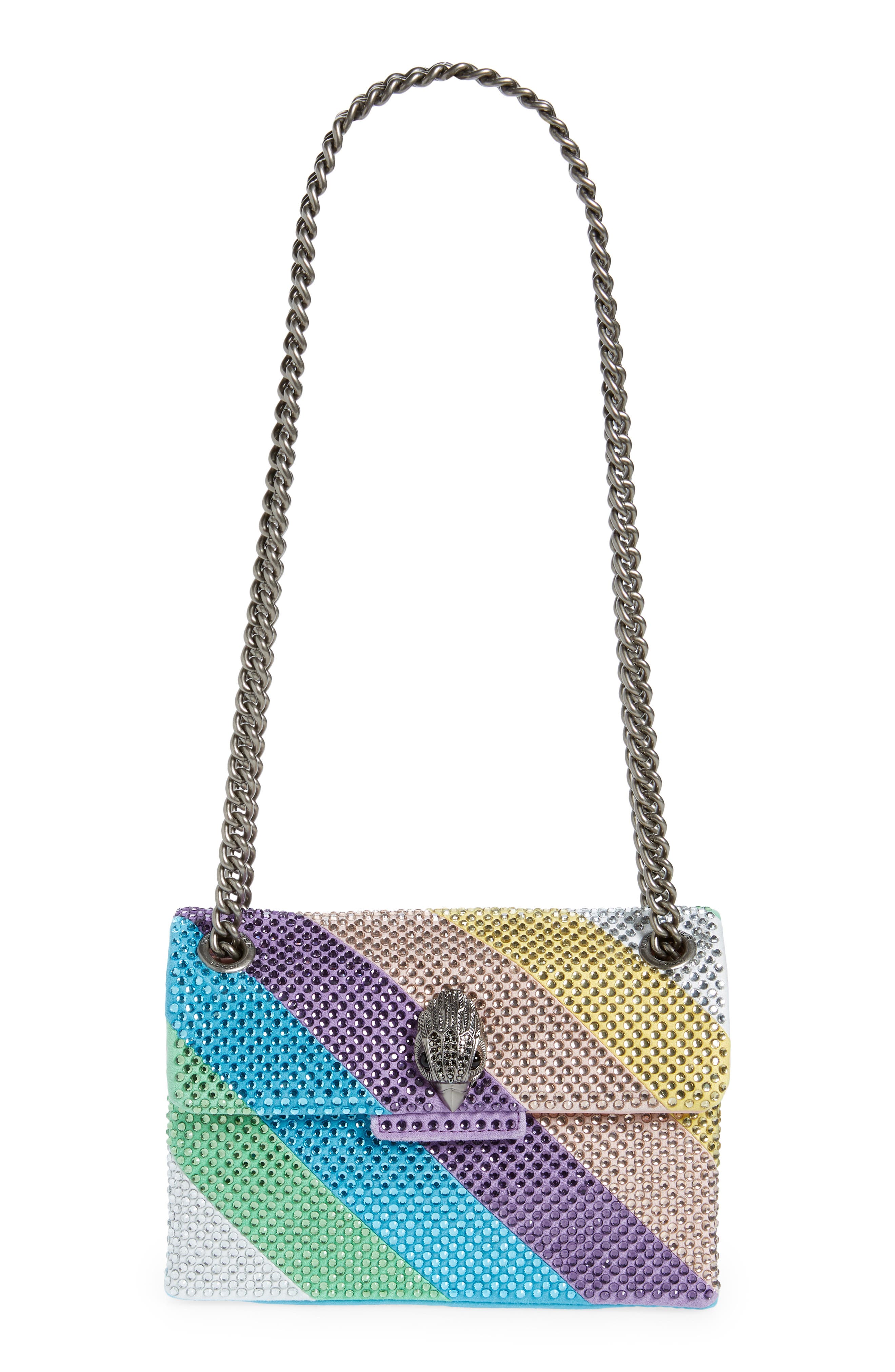 Kurt Geiger London Mini Kensington Rhinestone Shoulder Bag, Main, color, 