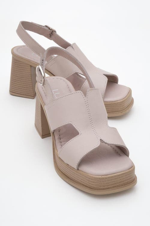 Forever & Always Shoes Zennia Leather Platform Sandal