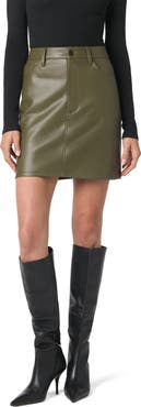 Joe's High Waist Faux Leather Miniskirt