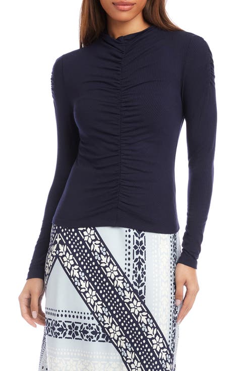 Selena Ruched Rib Top