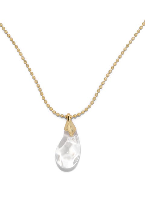 Liquid Lucite® Teardrop Pendant Necklace