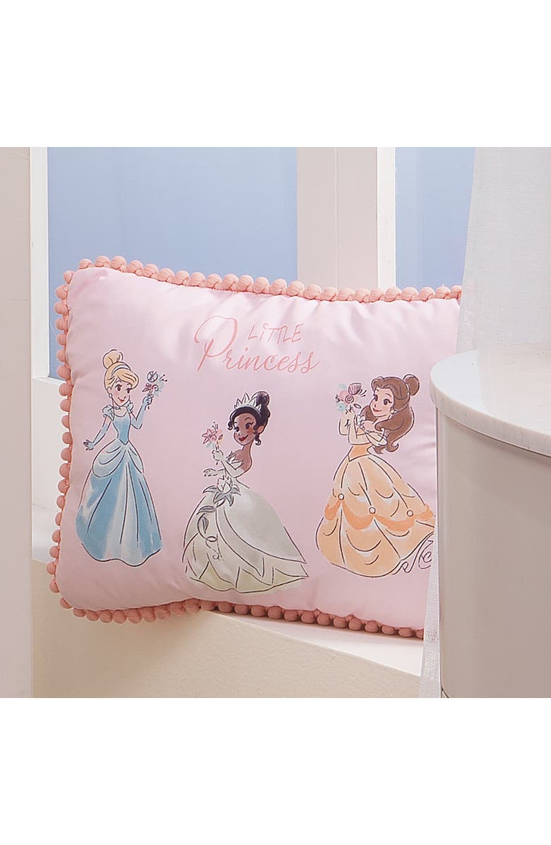 Lambs & Ivy Disney Princesses Decorative Baby/Nursery Throw Pillow, Alternate, color, Pink