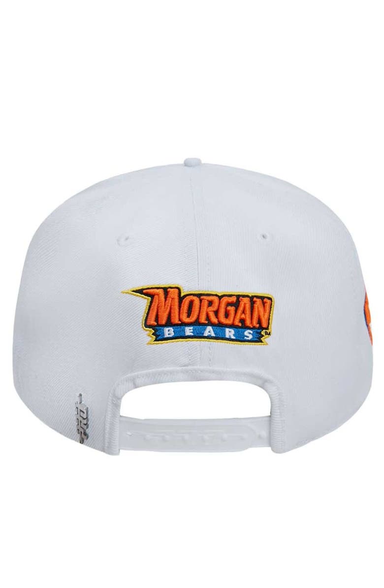 PRO STANDARD Men's Pro Standard White Morgan State Bears Mascot Evergreen Wool Snapback Hat, Alternate, color,