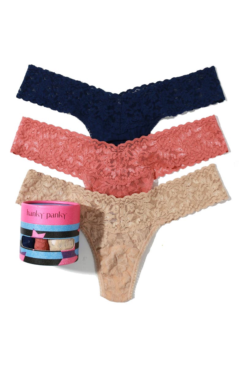 Hanky Panky Holiday Assorted 3-Pack Low Rise Thongs, Alternate, color, 