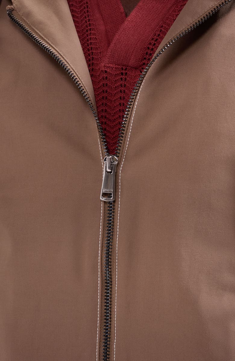 Bugatchi Hooded Jacket, Alternate, color, Tobacco