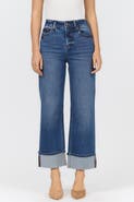 Dear John Holly High Waist Cuffed Straight Leg Jeans