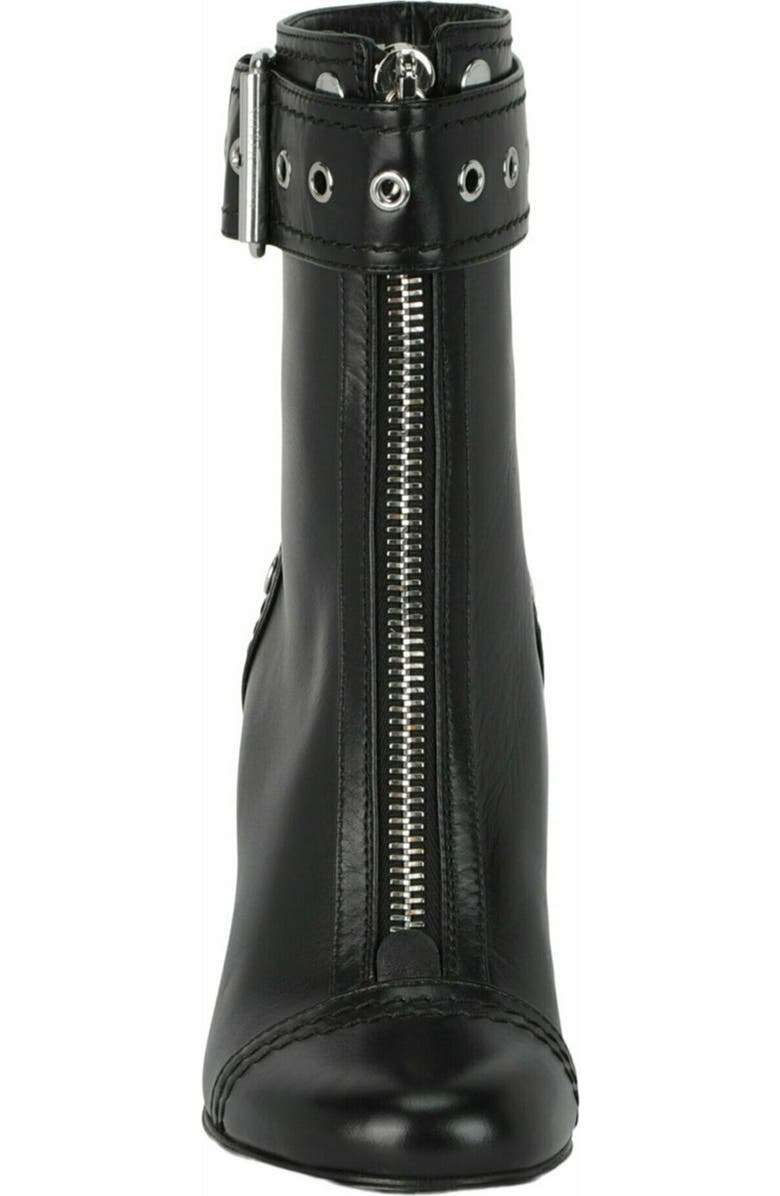 McQueen Buckle Ankle Bootie, Alternate, color, Black Silver