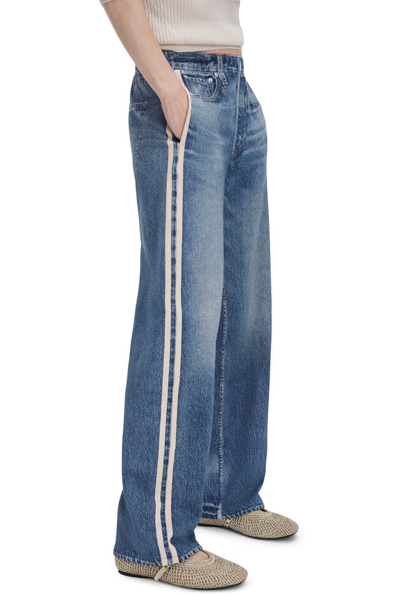 rb Miramar Track Stripe Cotton Terry Sweatpant Jeans, Alternate, color, SUTTON