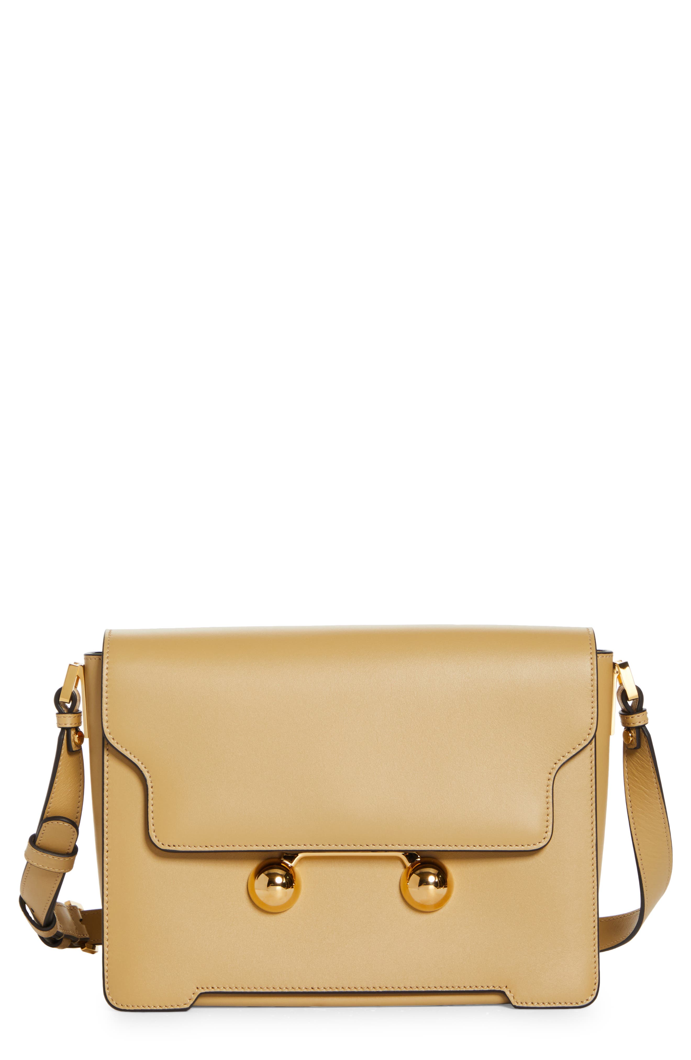 Medium Trunkaroo Leather Shoulder Bag, Main, color, NOMAD