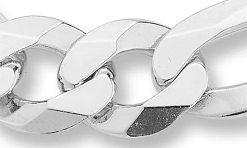 Yield Of Men 11mm Figaro Chain Bracelet In Silver