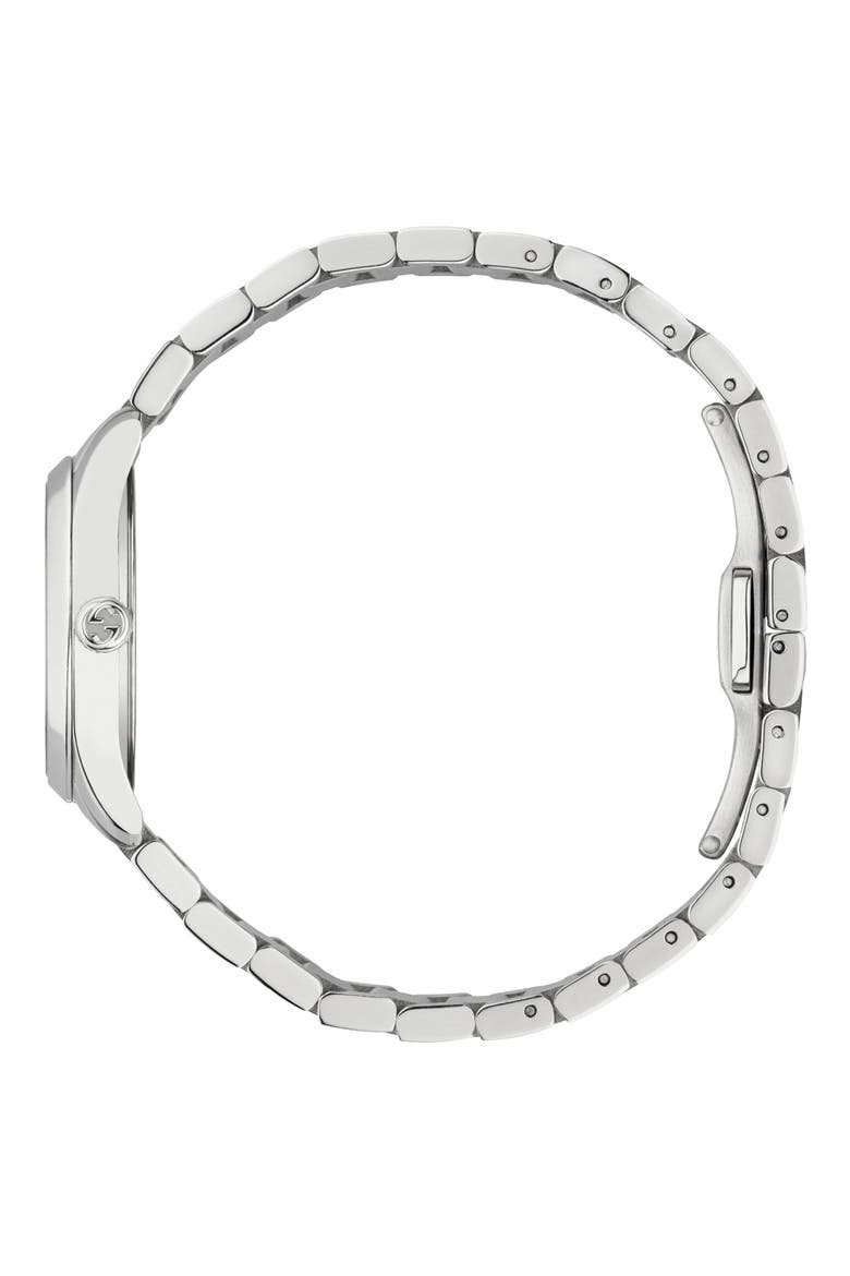 G-Timeless Feline Bracelet Watch, 27mm, Alternate, color, SILVER/ PINK
