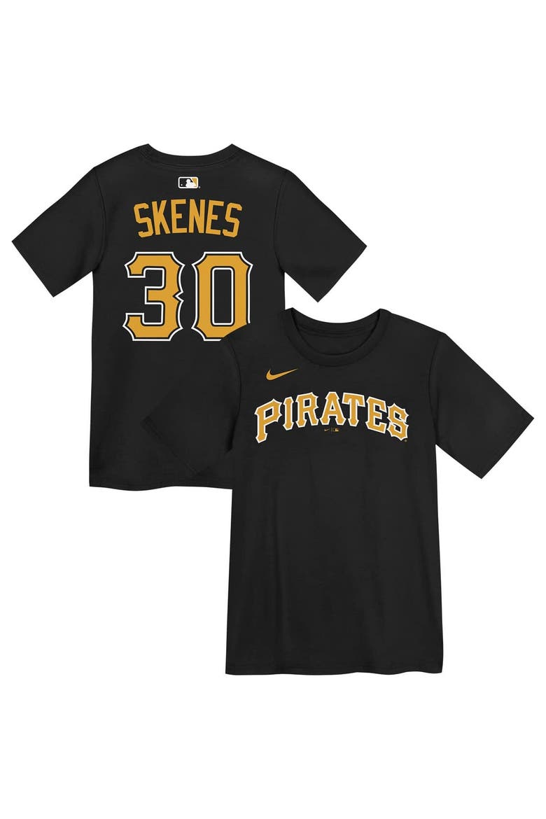 Preschool Nike Paul Skenes Black Pittsburgh Pirates Name & Number T-Shirt, Main, color, Black