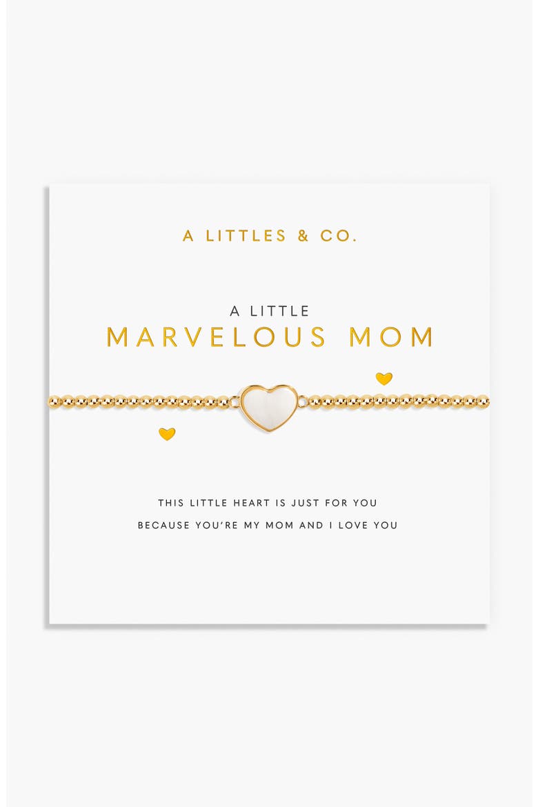 Gold A Little 'Marvelous Mom' Bracelet, Main, color, Metallic Gold