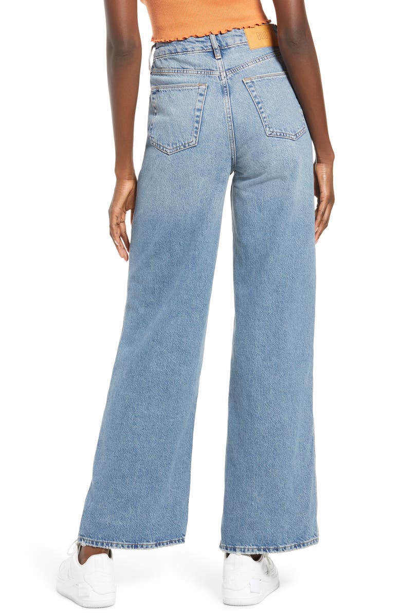 BDG Urban Outfitters Ripped Superhigh Waist Puddle Jeans, Alternate, color, 