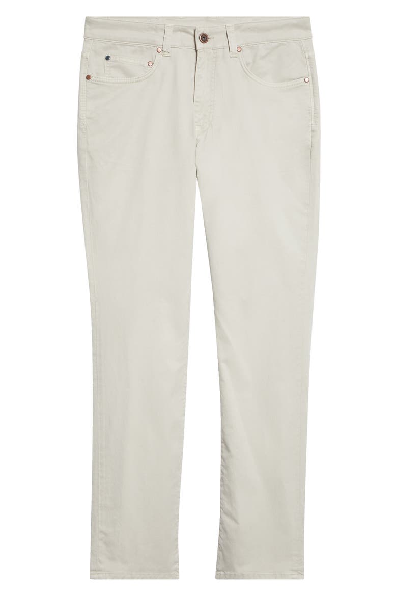 Stretch Cotton & Silk Blend Jeans, Alternate, color, LIGHT BEIGE