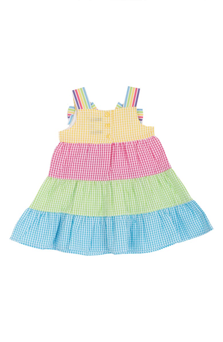 Rare Editions Butterfly Seersucker Dress & Bloomers Set, Alternate, color, Yellow