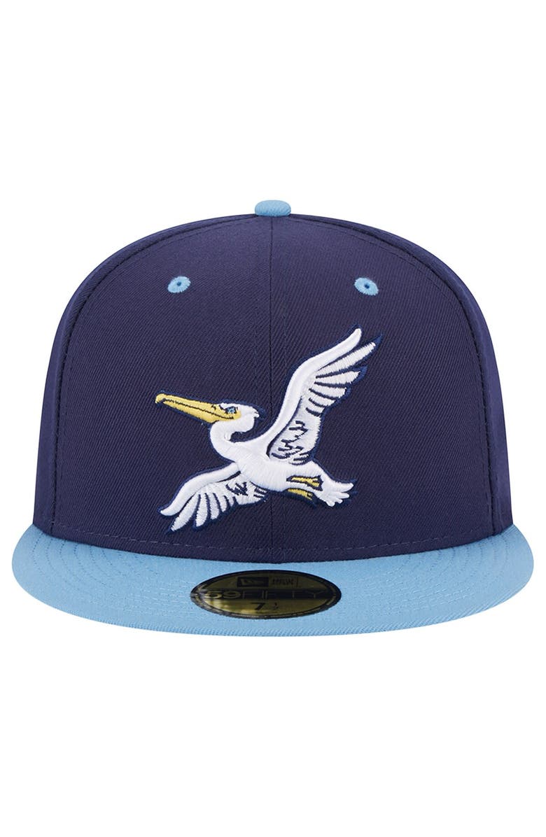 New Era Men's New Era Navy Myrtle Beach Pelicans Theme Nights City 59FIFTY Fitted Hat, Alternate, color, Navy