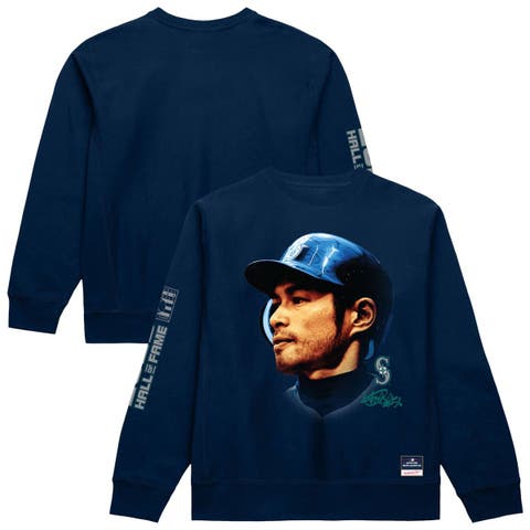 Men
s Mitchell 
Ness Ichiro Suzuki Navy Seattle Mariners Hall of Fame Sweatshirt