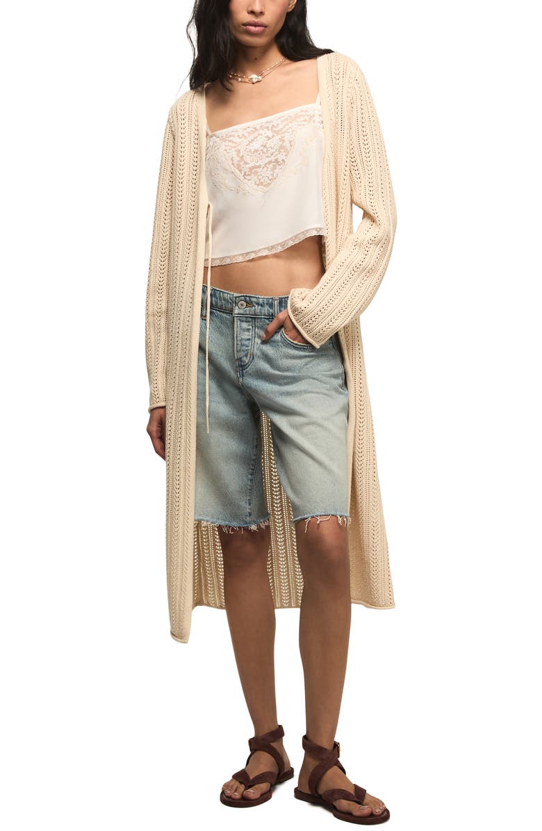 Lucky Brand Festival Pointelle Duster, Alternate, color, Whitecap Gray