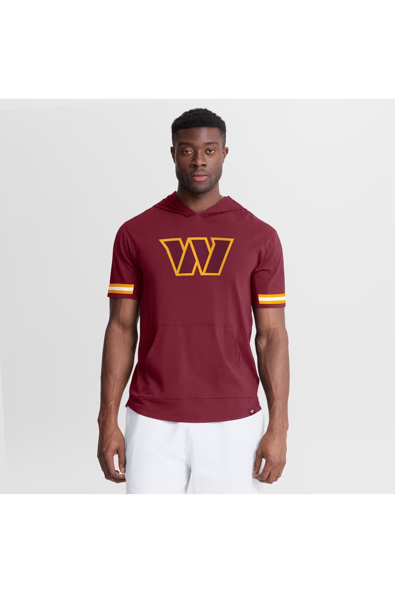Men's Fanatics Burgundy Washington Commanders Optimal Play Short Sleeve Hooded T-Shirt, Main, color, Burgundy