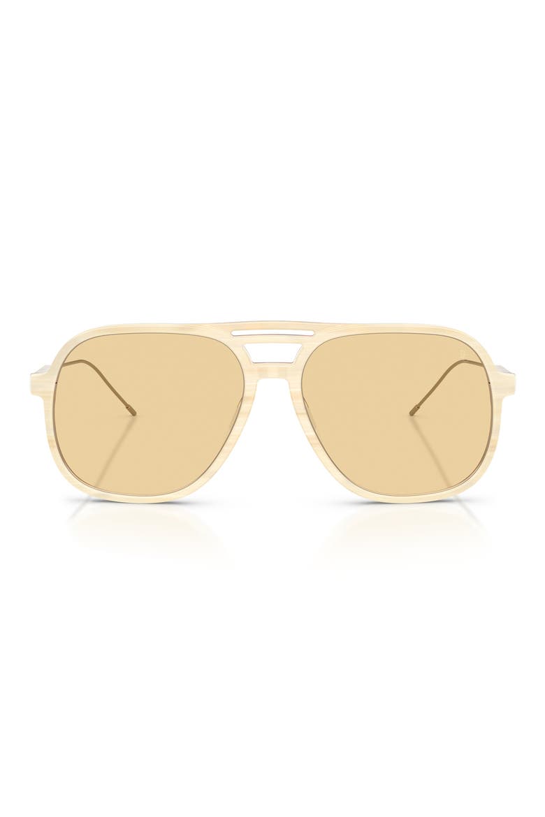 57mm Pillow Sunglasses, Main, color, BLONDE HAVANA/ YELLOW