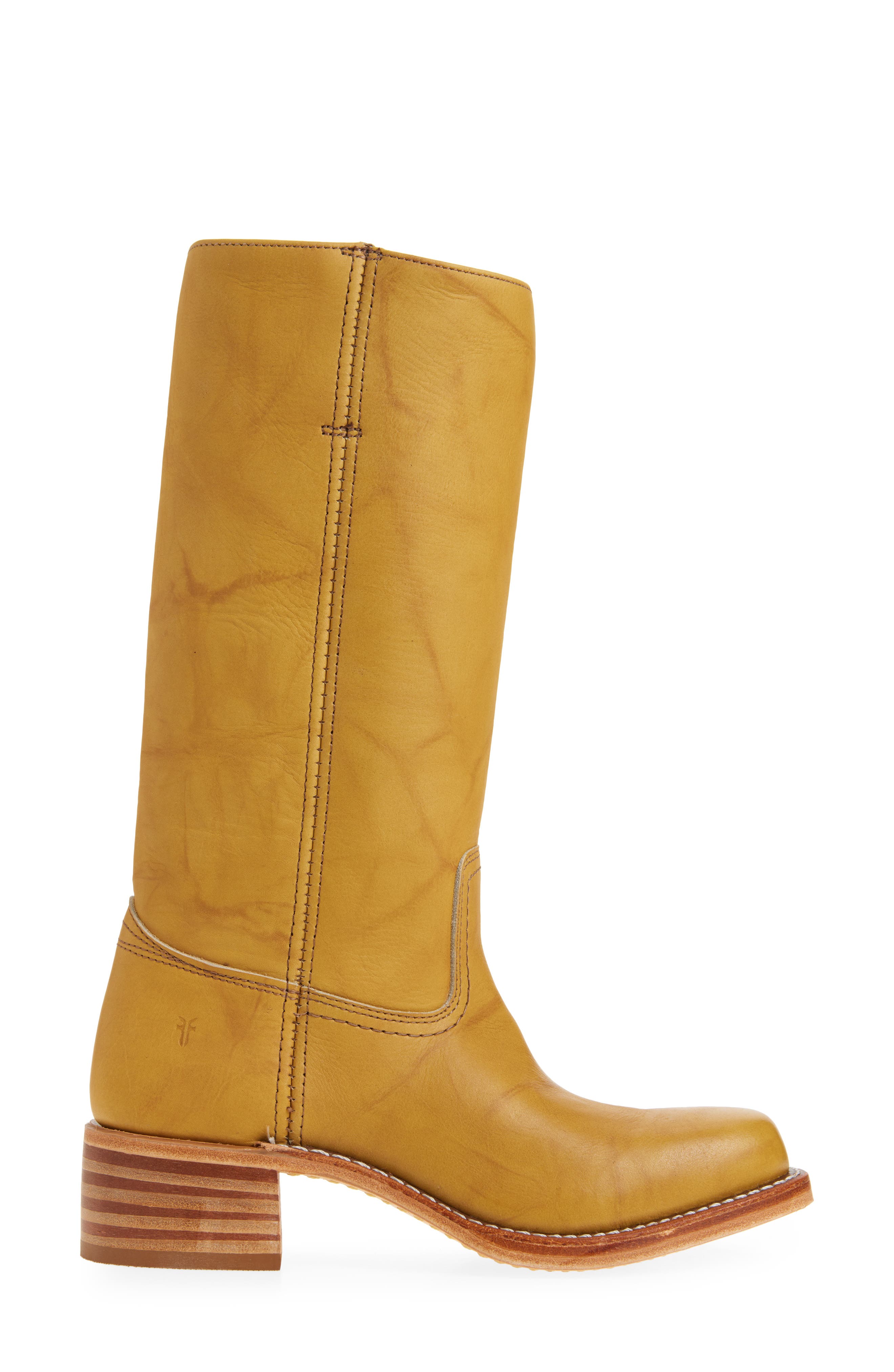 Campus Knee High Boot, Alternate, color, BANANA - MONTANA LEATHER