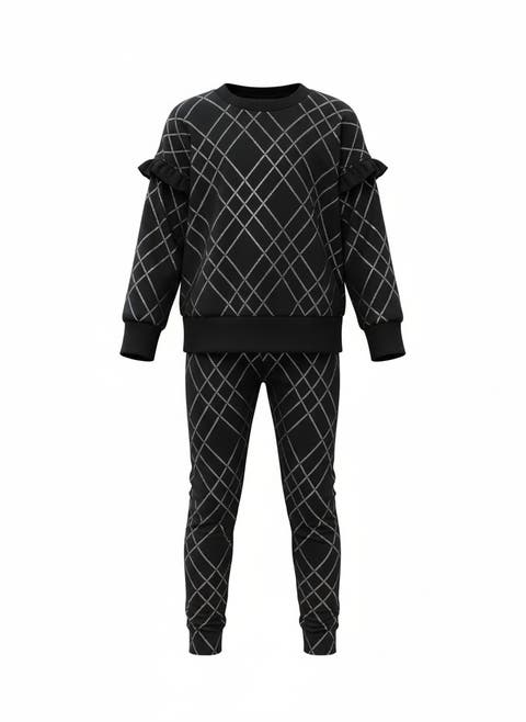 Glam Sequin Ruffle Top and Legging Set (Toddler, Little Kid & Big Kid)