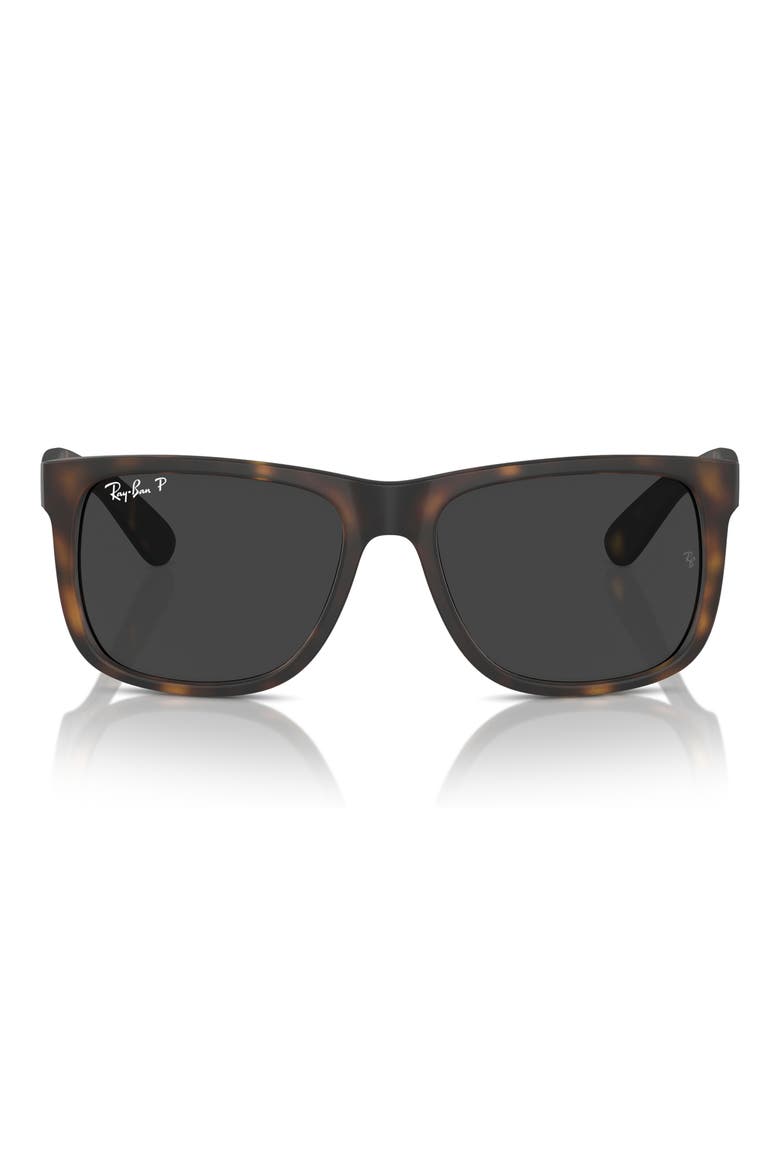 Justin 55mm Polarized Square Sunglasses, Main, color, GREY HAVANA