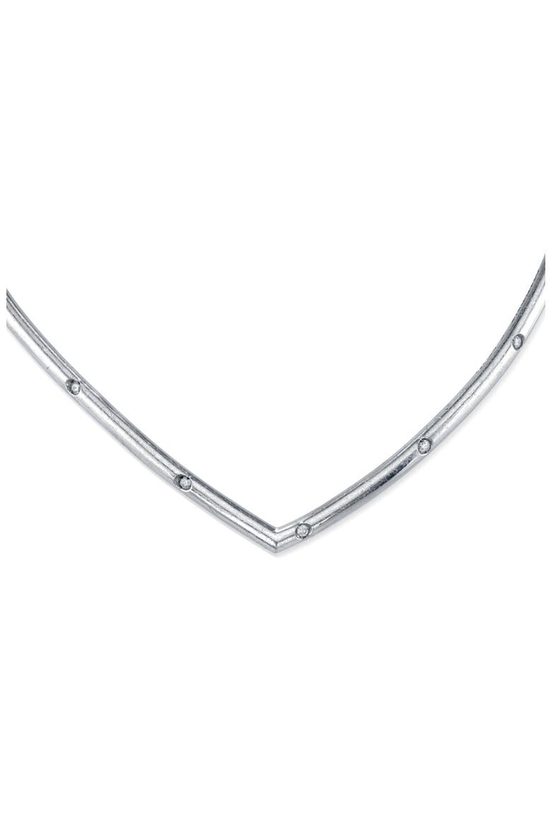 Scattered Heart Bangle, Alternate, color, STERLING SILVER