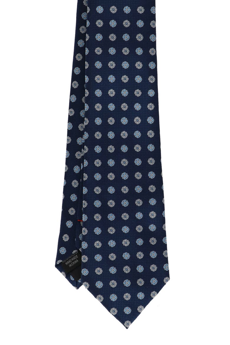 Flower Dot Tie, Alternate, color, NAVY