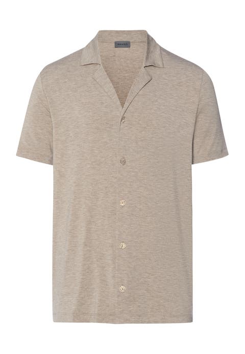 Casuals Notch Collar Button Front Shirt