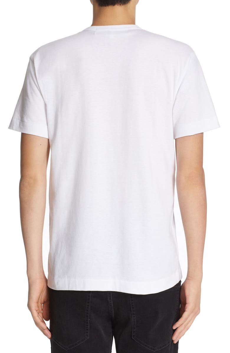 Comme des Garçons PLAY Heart Face Graphic Tee, Alternate, color, White