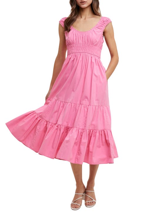 Scoop Neck Midi Dress