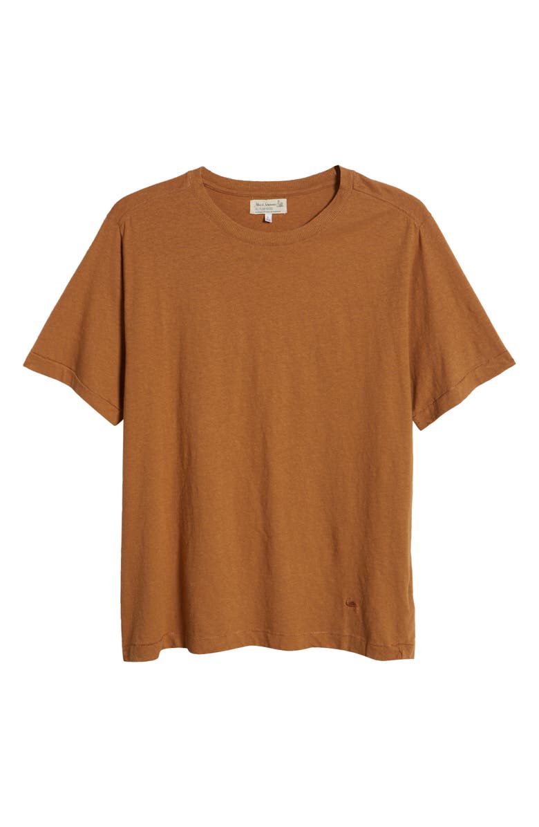 MERZ B SCHWANEN Organic Cotton & Hemp T-Shirt, Alternate, color, Faded Caramel