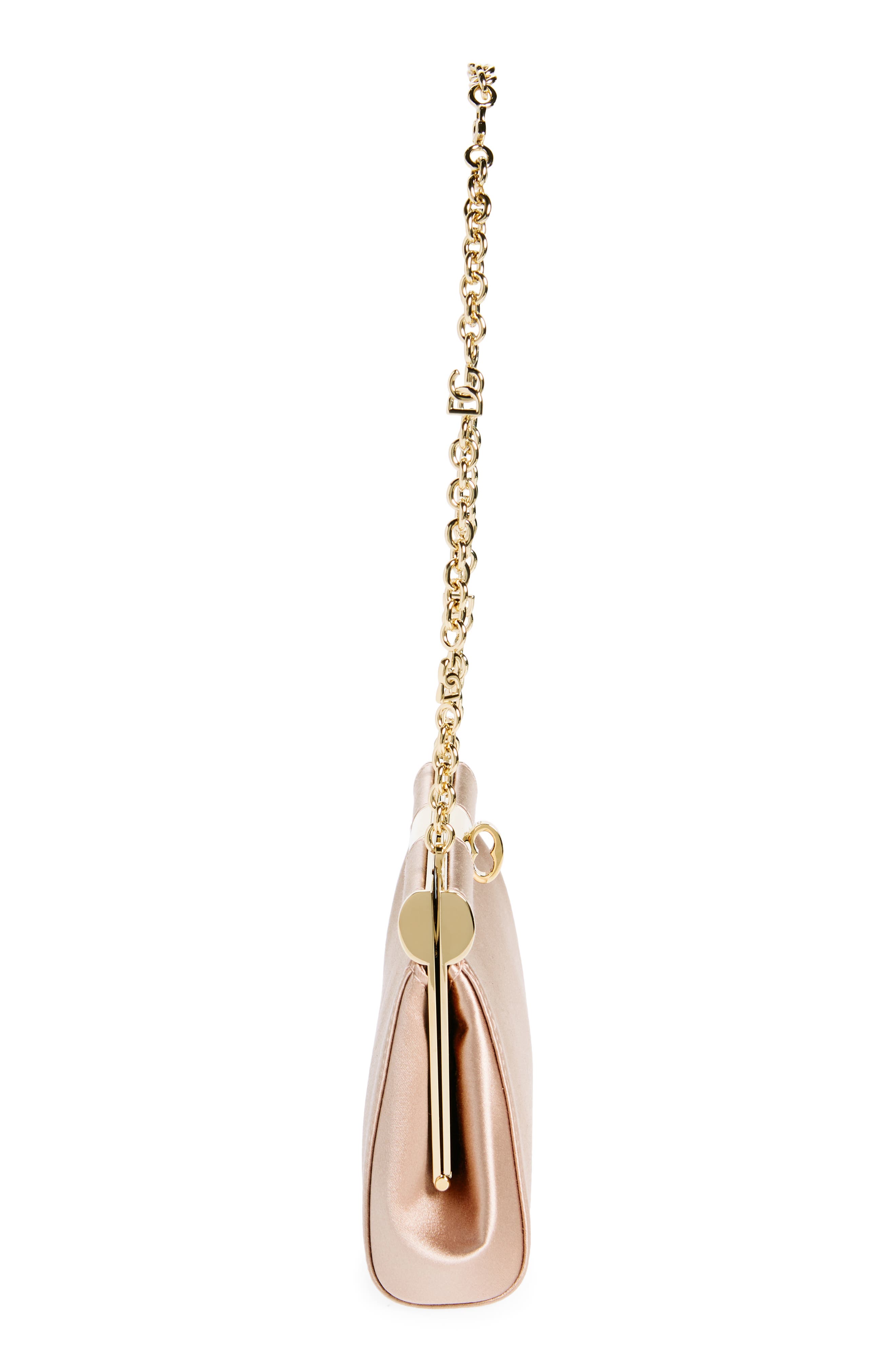 Small Marlene Satin Shoulder Bag, Alternate, color, DARK BEIGE