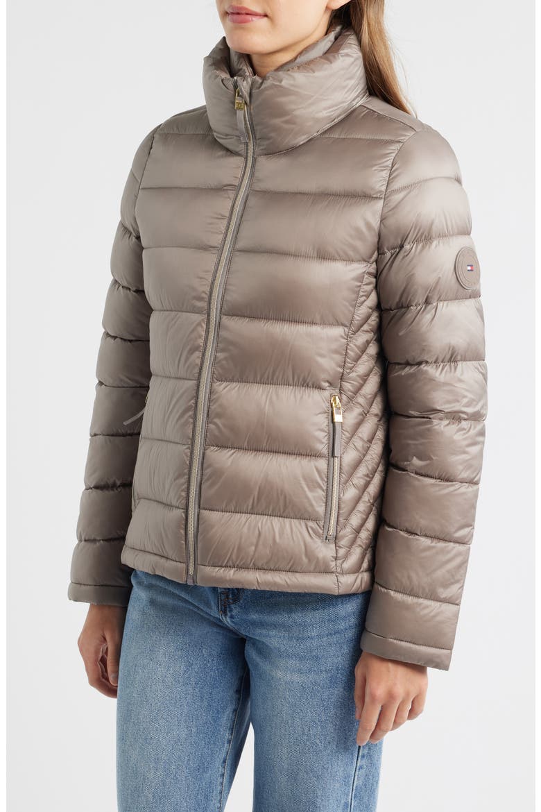 Packable Puffer Jacket, Alternate, color, DK TAUPE