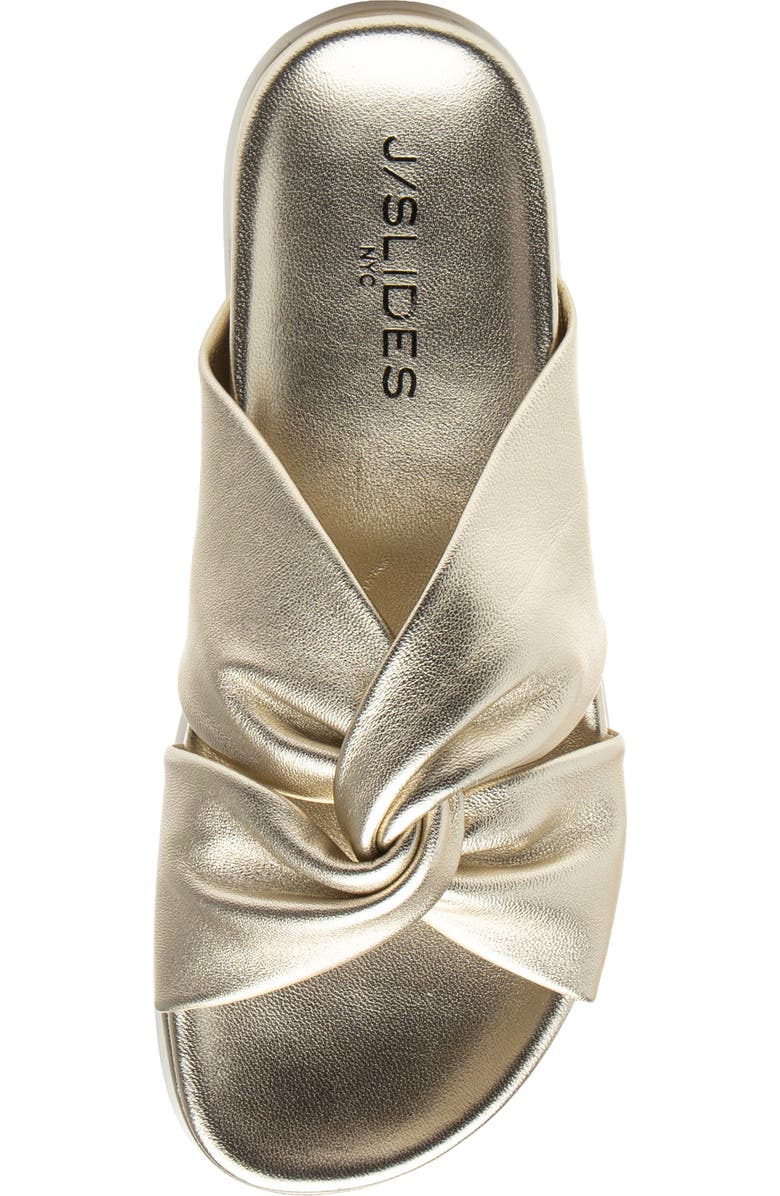 JSlides Bright Platform Slide Sandal, Alternate, color, Lt Gold