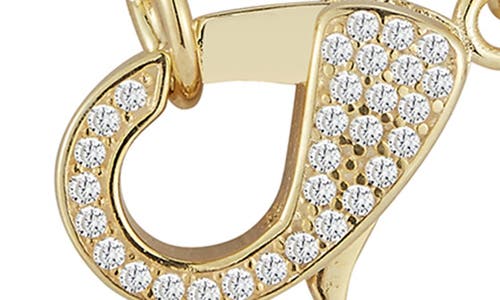 Chloe & Madison Chloe And Madison 14k Over Silver Cz Choker Necklace In Gold