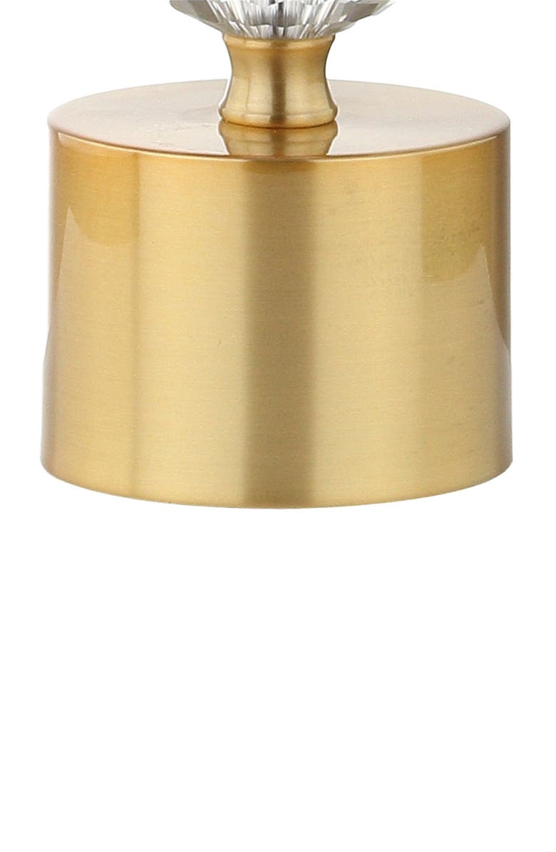 JONATHAN Y Ashley 25.25" Crystal LED Table Lamp, Clear/Brass, Alternate, color,