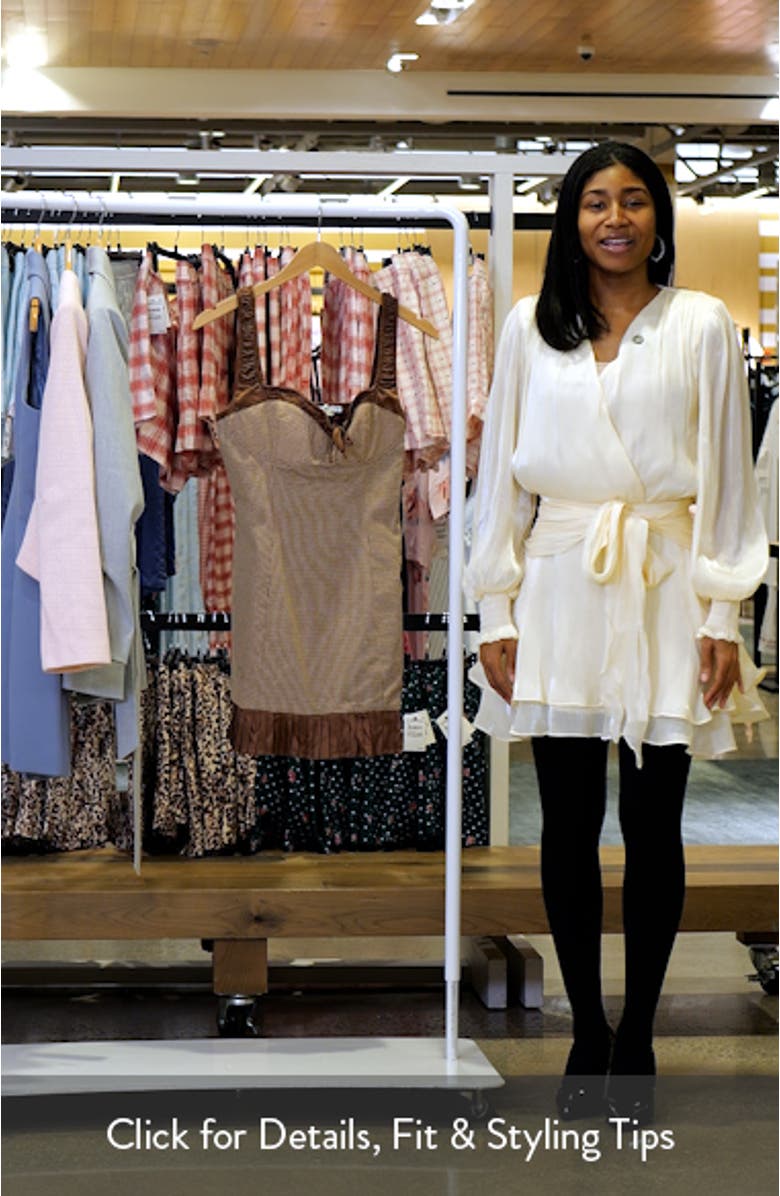 Milkmaid Gingham & Satin Minidress, sales video thumbnail