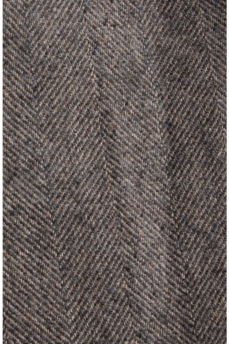 Herringbone Paneled Wool Cardigan, Alternate, color, NAVY/ BROWN