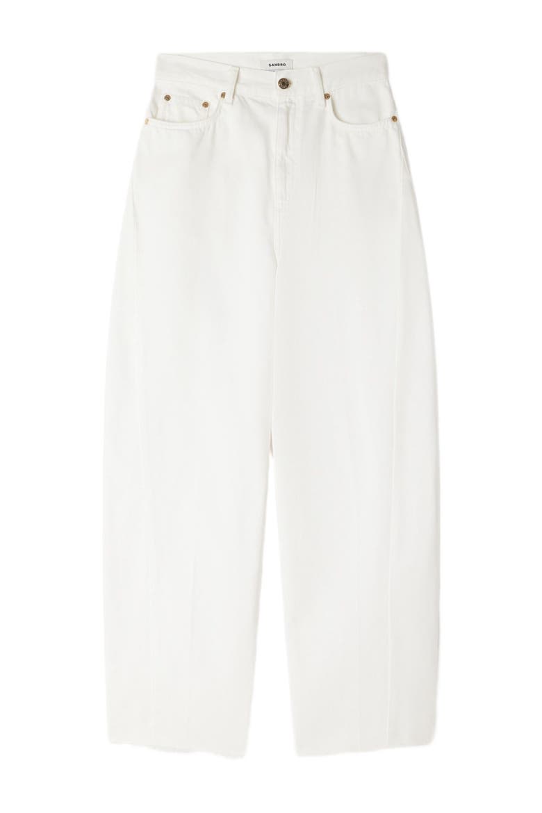 Barrel jeans, Alternate, color, White