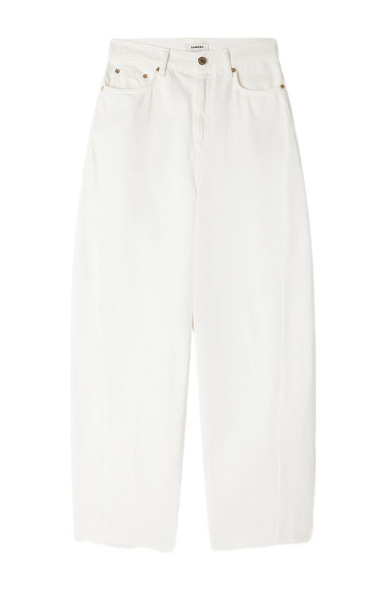 SANDRO Barrel jeans, Alternate, color, White