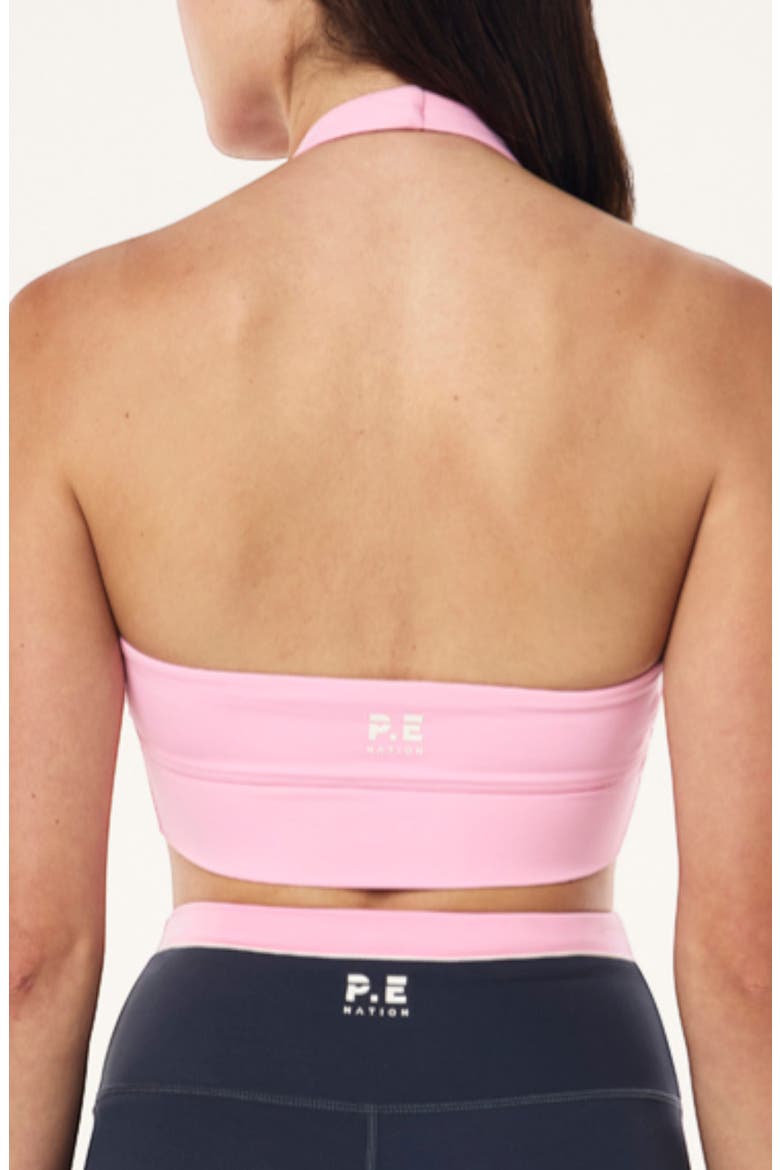 Reset Halter Longline Sports Bra, Alternate, color, PRISM PINK