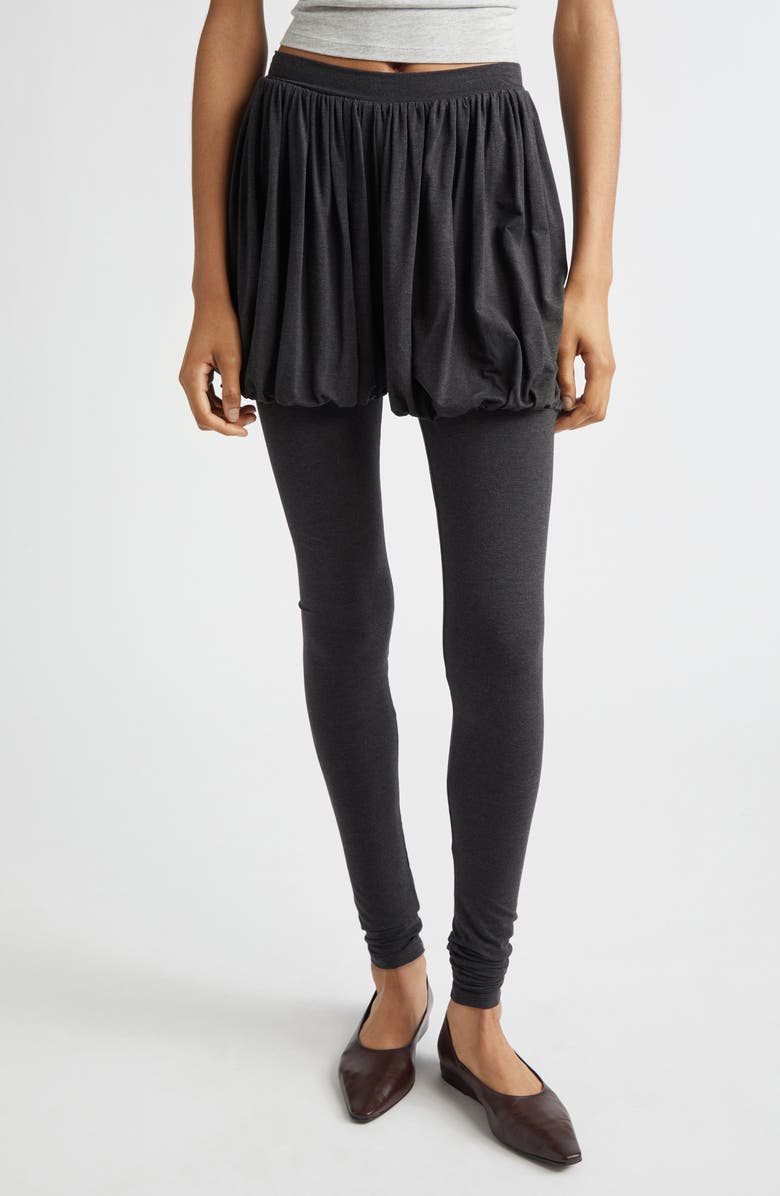 Paloma Wool Caly Skirt Overlay Leggings, Main, color, Grey