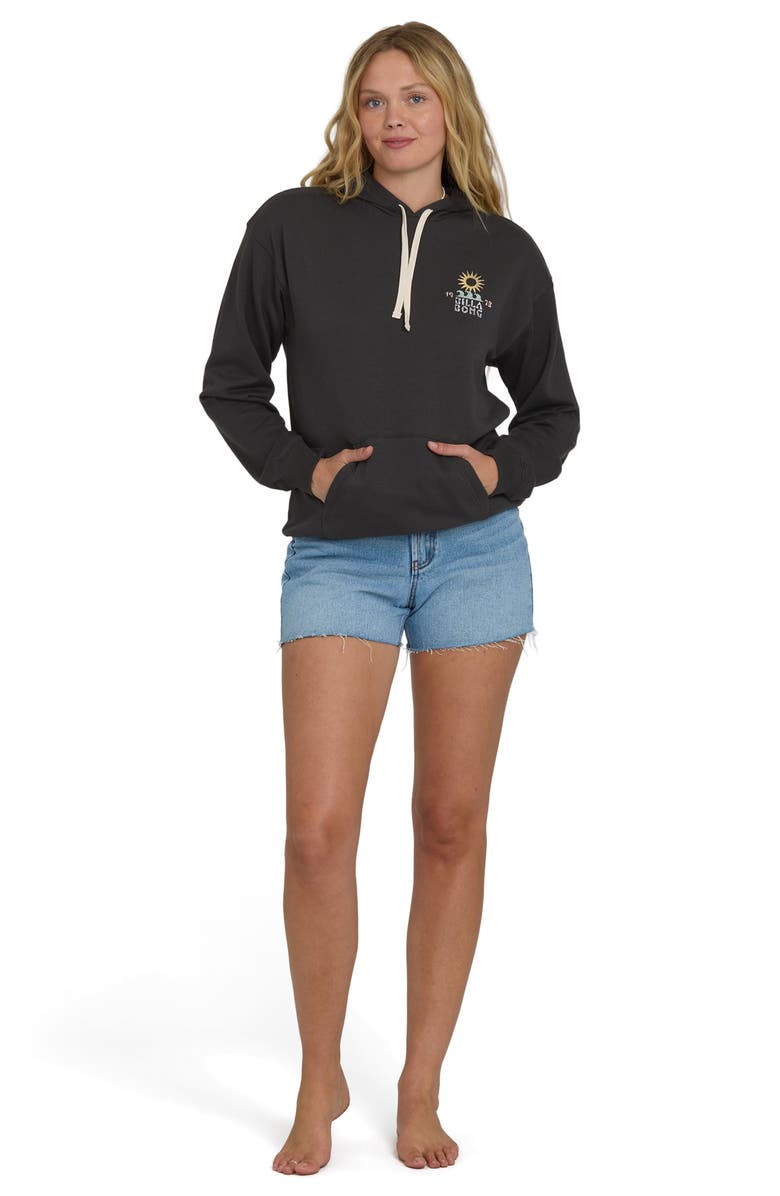 Billabong Before Times Cotton Blend Graphic Hoodie, Alternate, color, Off Black