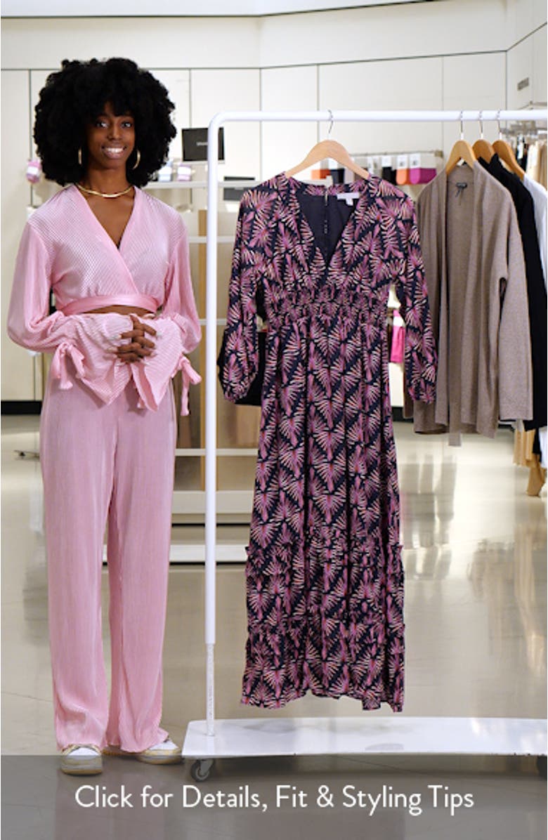 Tiered Ruffle Long Sleeve Maxi Dress, sales video thumbnail